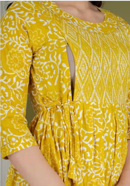Cotton Maternity & Feeding Gown