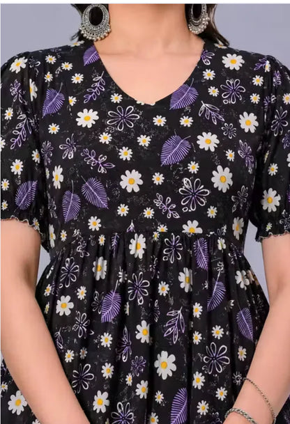 Premium Floral Maternity & Feeding Kurti